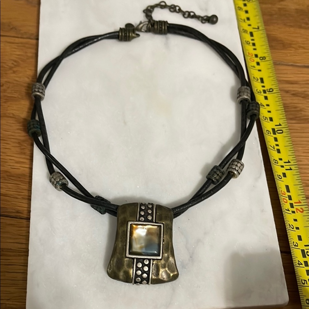 Elegant Black and Gold Choker Necklace